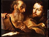 Gian Lorenzo Bernini Famous Paintings - Saint Andrew and Saint Thomas